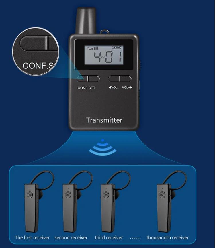 2.4GHz 50-Channel Wireless Tour Guide System(图6)