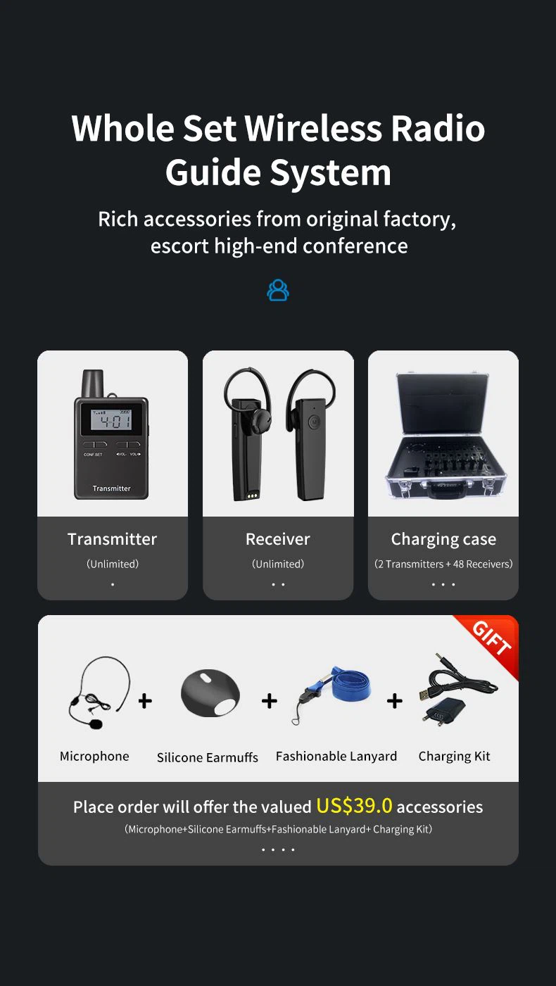 2.4GHz 50-Channel Wireless Tour Guide System(图5)
