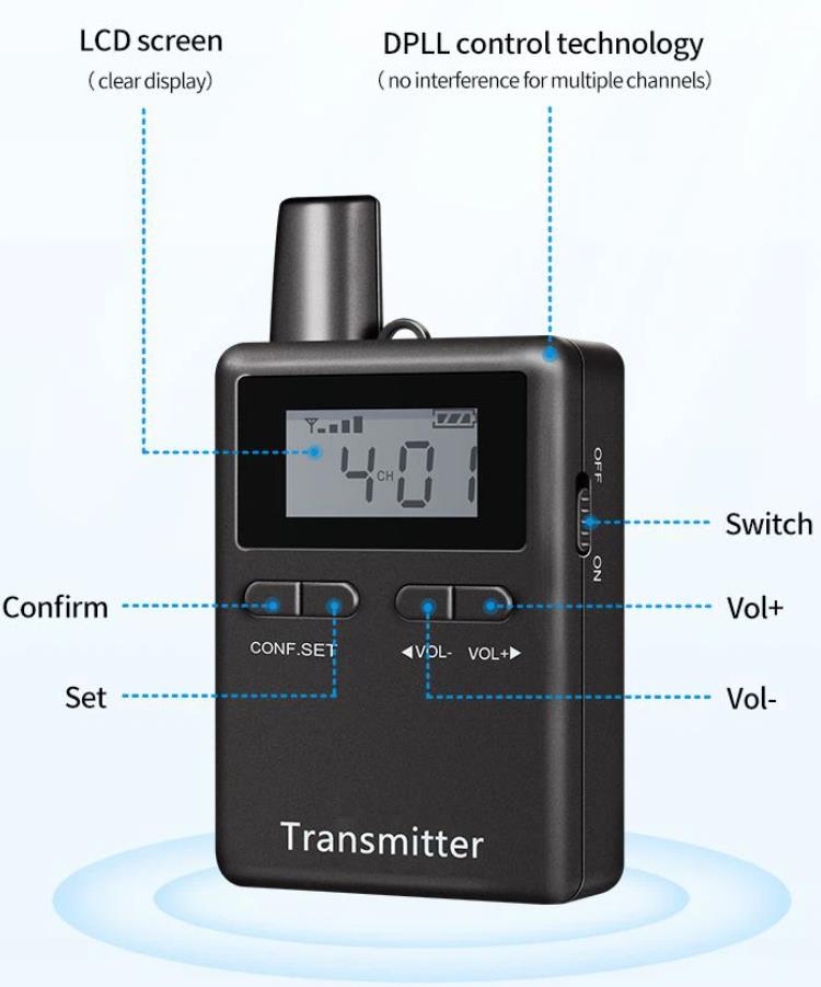 2.4GHz 50-Channel Wireless Tour Guide System(图7)