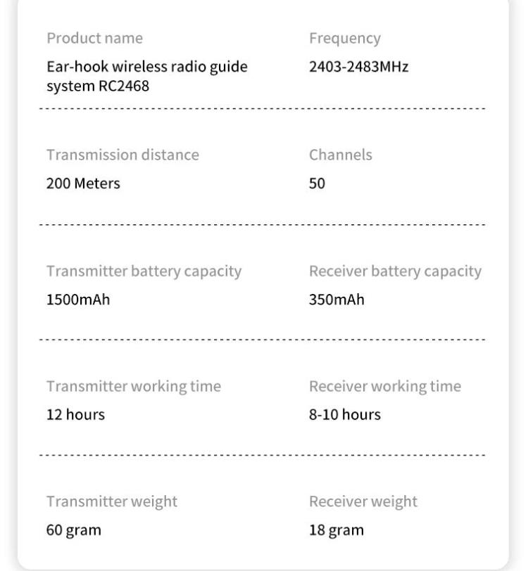 2.4GHz 50-Channel Wireless Tour Guide System(图18)